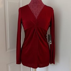 NWT Josephine Chaus Jewel Red Top size S